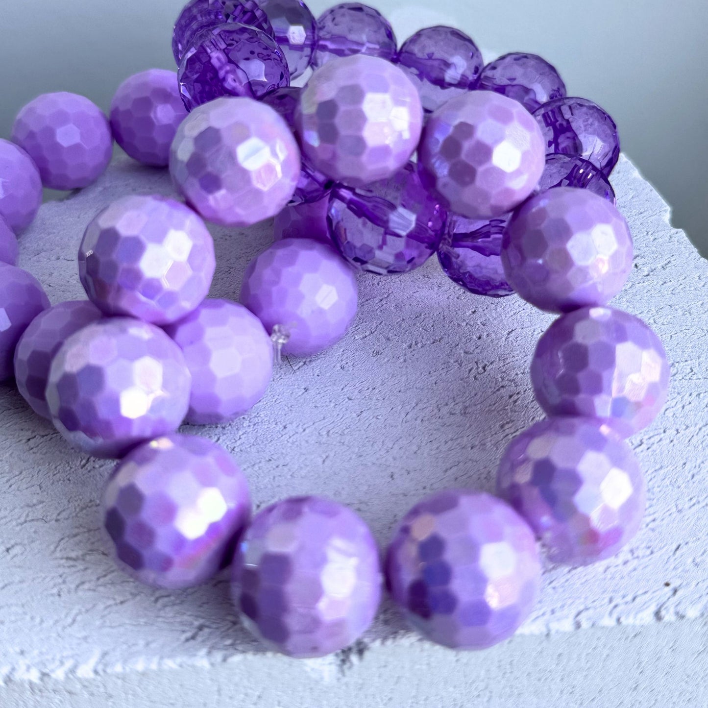 Lavendel disko armbånd i akryl – BIYAcolour
