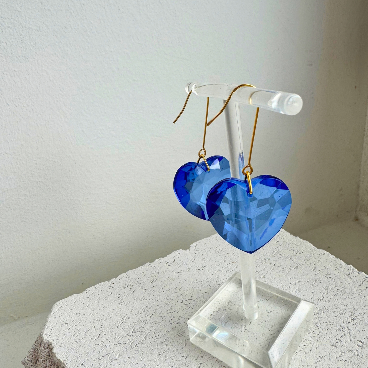 Heartdrop Hjerteøreringe – Kobolt