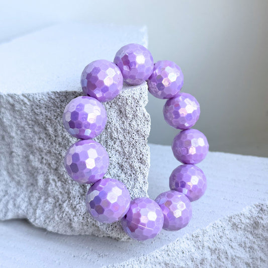 Lavendel disko armbånd i akryl – BIYAcolour