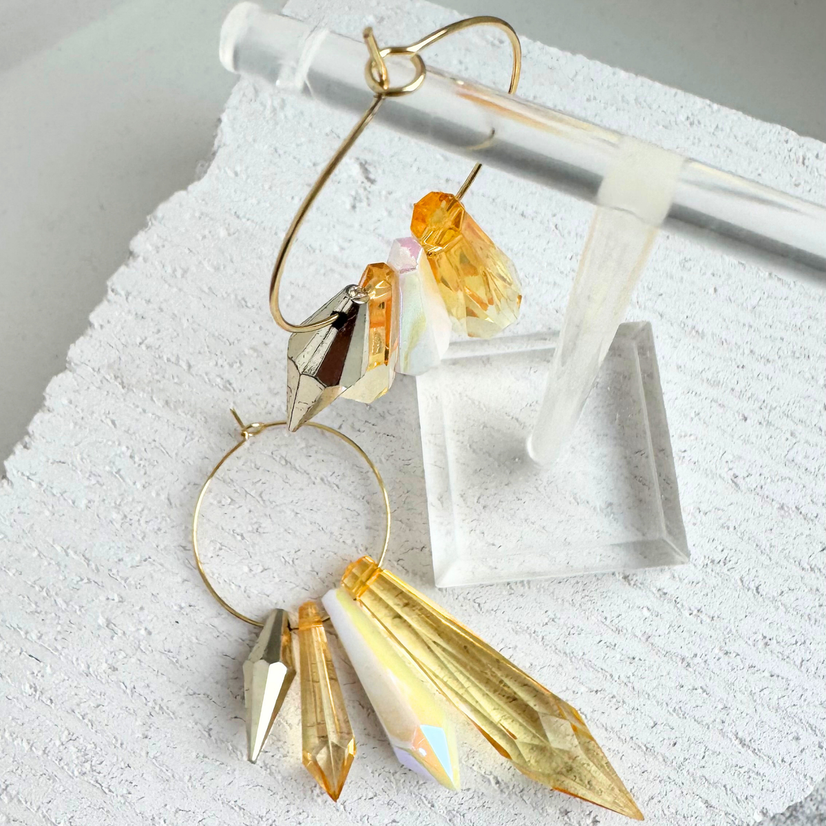 Champagne Shard Hoops