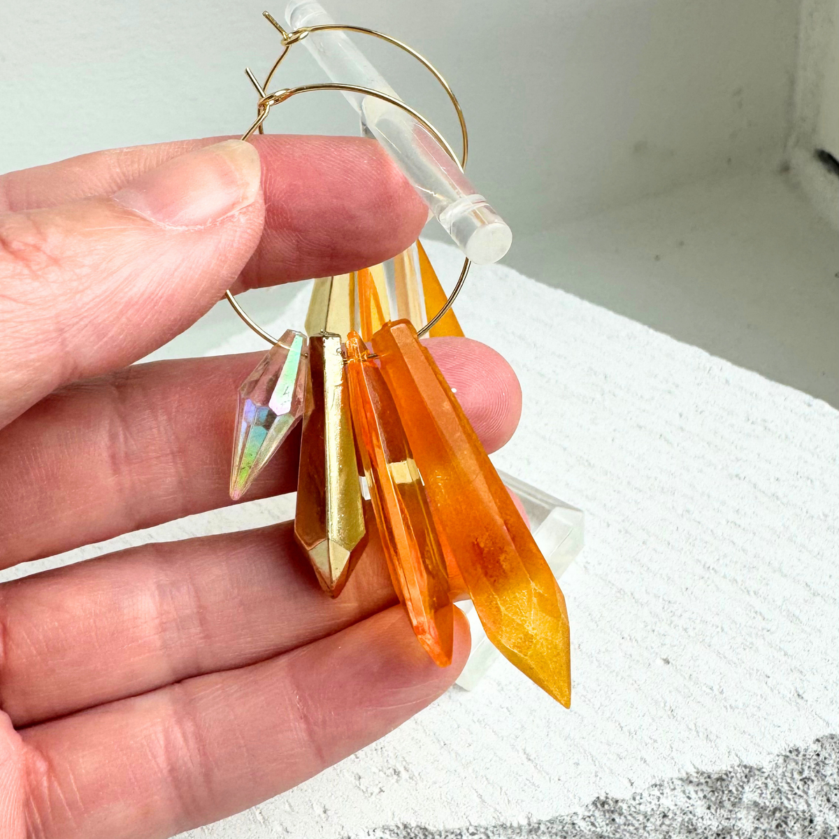 Honey shard hoops