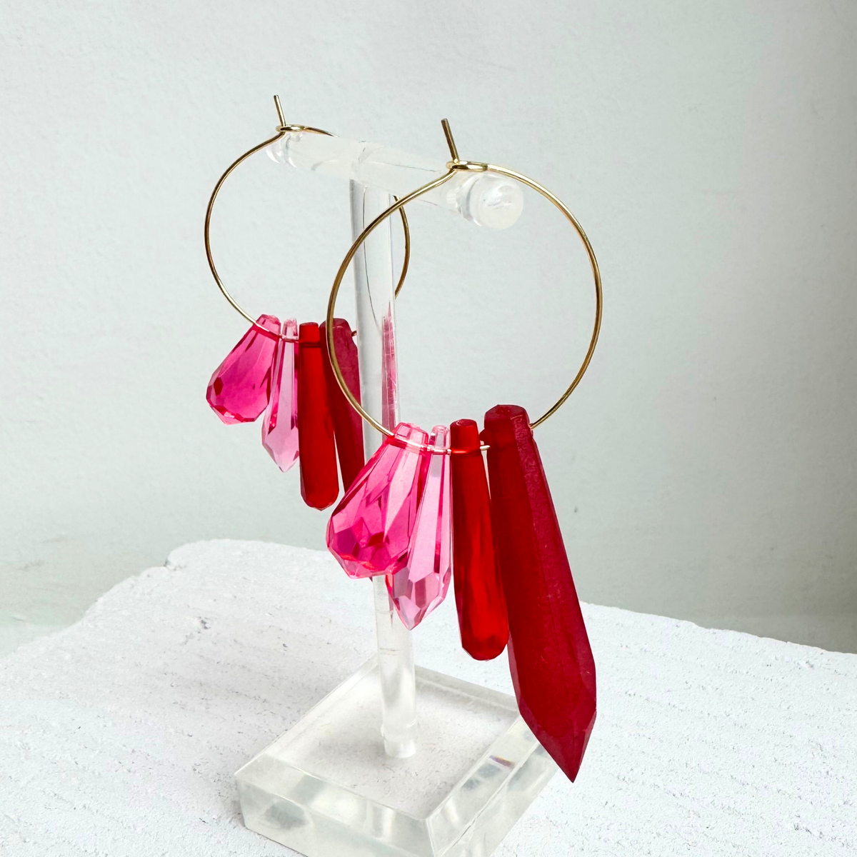 Ruby Shard Hoops